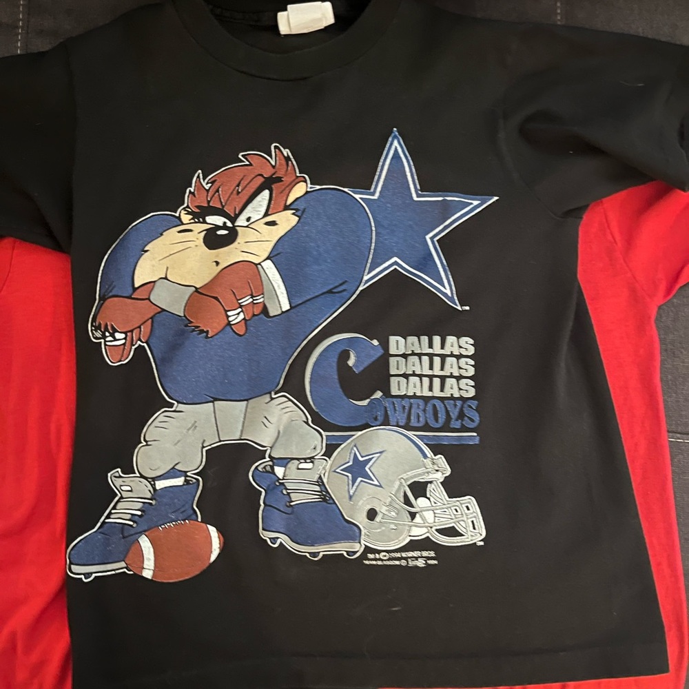True vintage Dallas Cowboys Tasmanian devil 1994 T-shirt